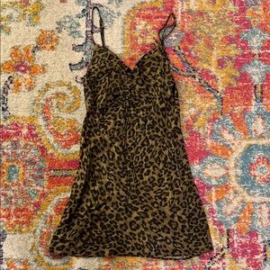 Leopard Print Spaghetti Strap Dress